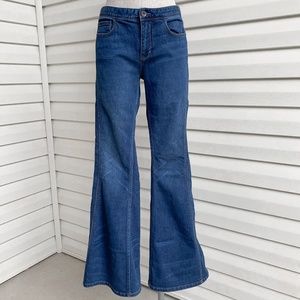 Free People Blue Flare & Wide Leg Jeans